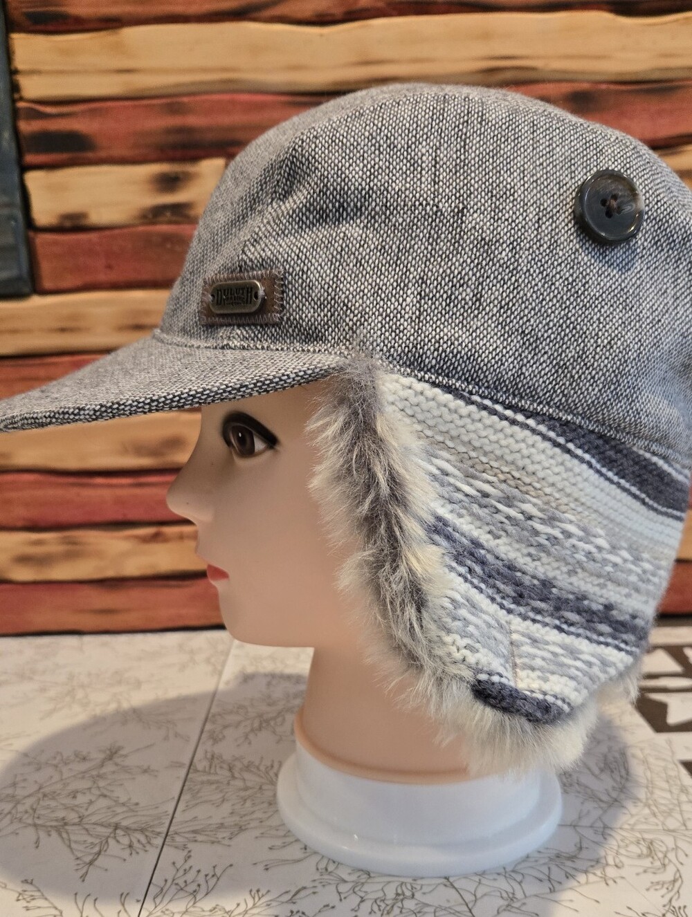 Duluth Trading Grey Tweed Trappers Hat L Ear Flaps Winter